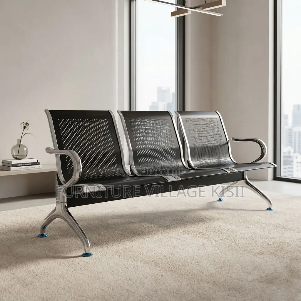 3-Link Metallic Waiting Bench