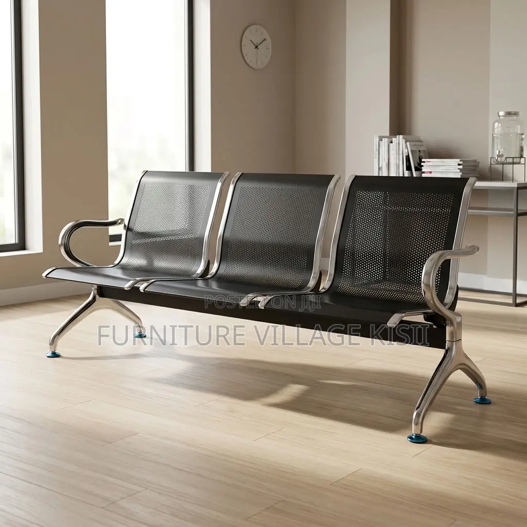 3-Link Metallic Waiting Bench