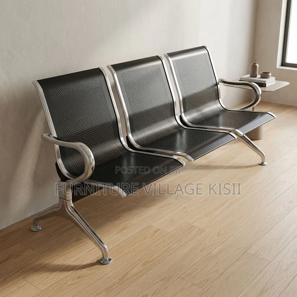 3-Link Metallic Waiting Bench