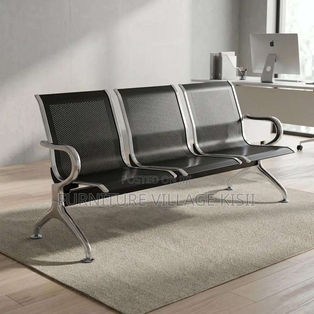 3-Link Metallic Waiting Bench
