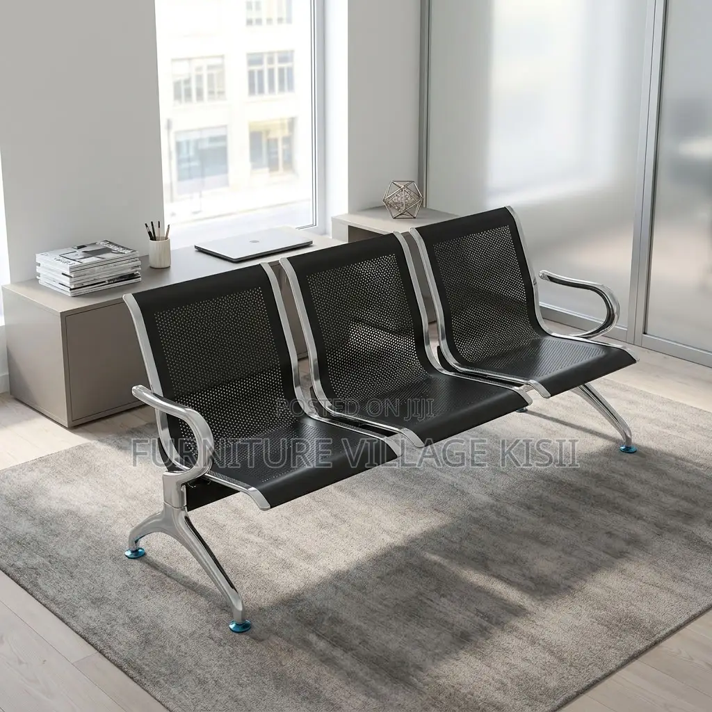 3-Link Metallic Waiting Bench