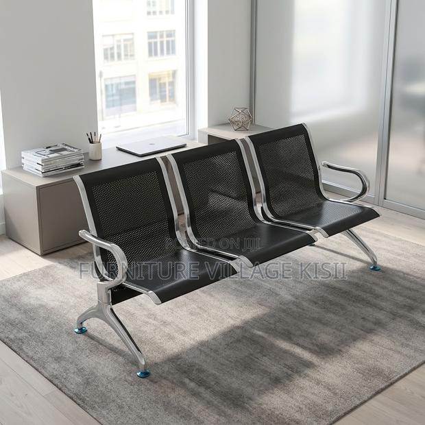3-Link Metallic Waiting Bench - thumbnail 9
