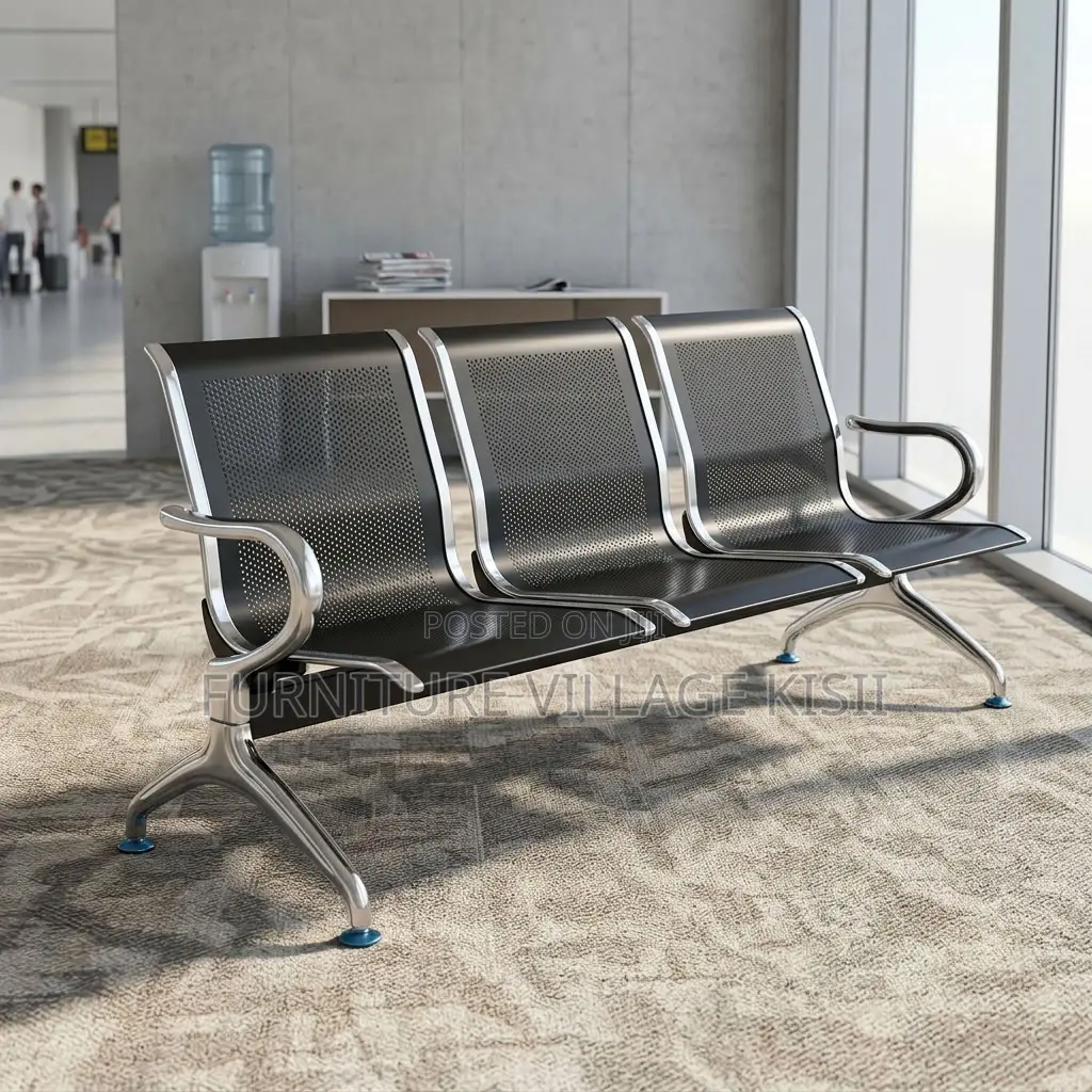 3-Link Metallic Waiting Bench