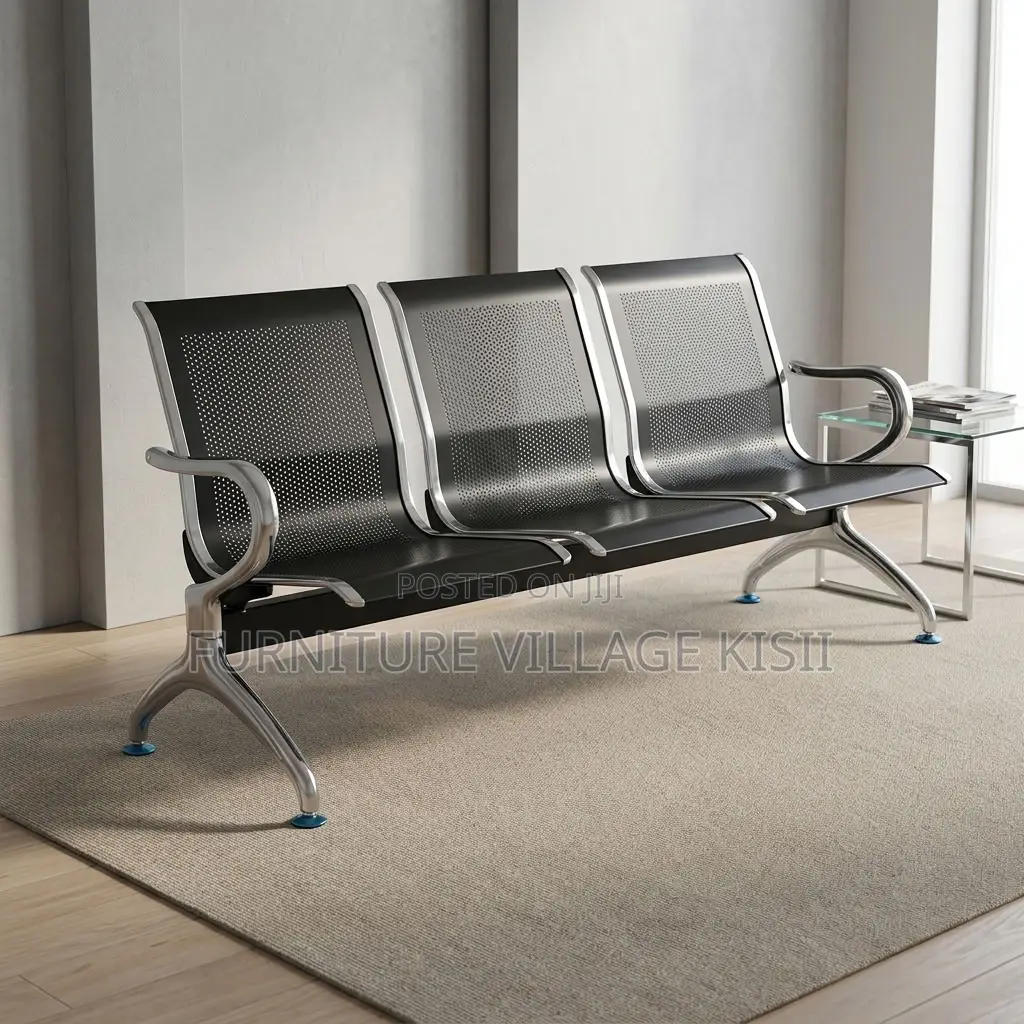 3-Link Metallic Waiting Bench