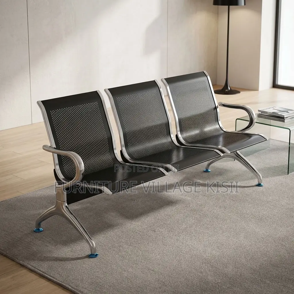 3-Link Metallic Waiting Bench