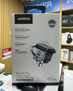Ugreen Nexode Pro Charger With Retractable Cable 45w
