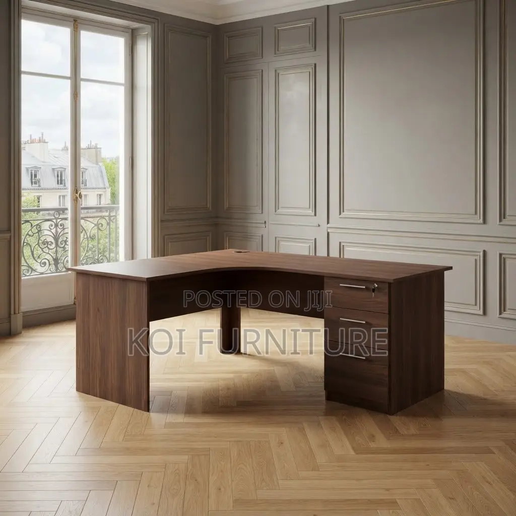 Office Desk; 1.2 Meters Home Office Round Lockable Desk