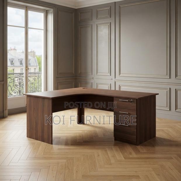 Office Desk; 1.2 Meters Home Office Round Lockable Desk - main view