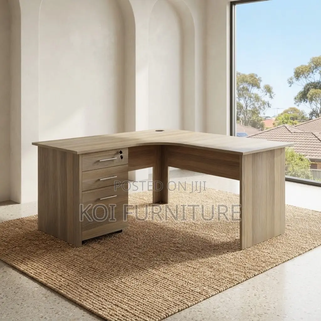 Office Desk; 1.2 Meters Home Office Round Lockable Desk