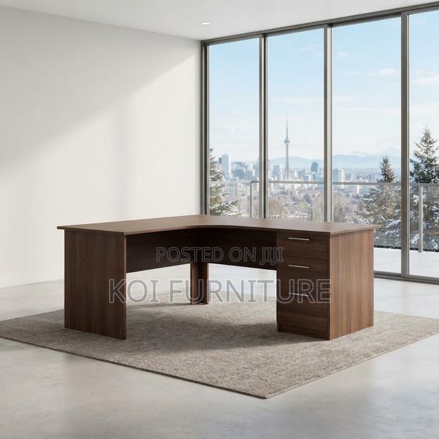 Office Desk; 1.2 Meters Home Office Round Lockable Desk - thumbnail 5