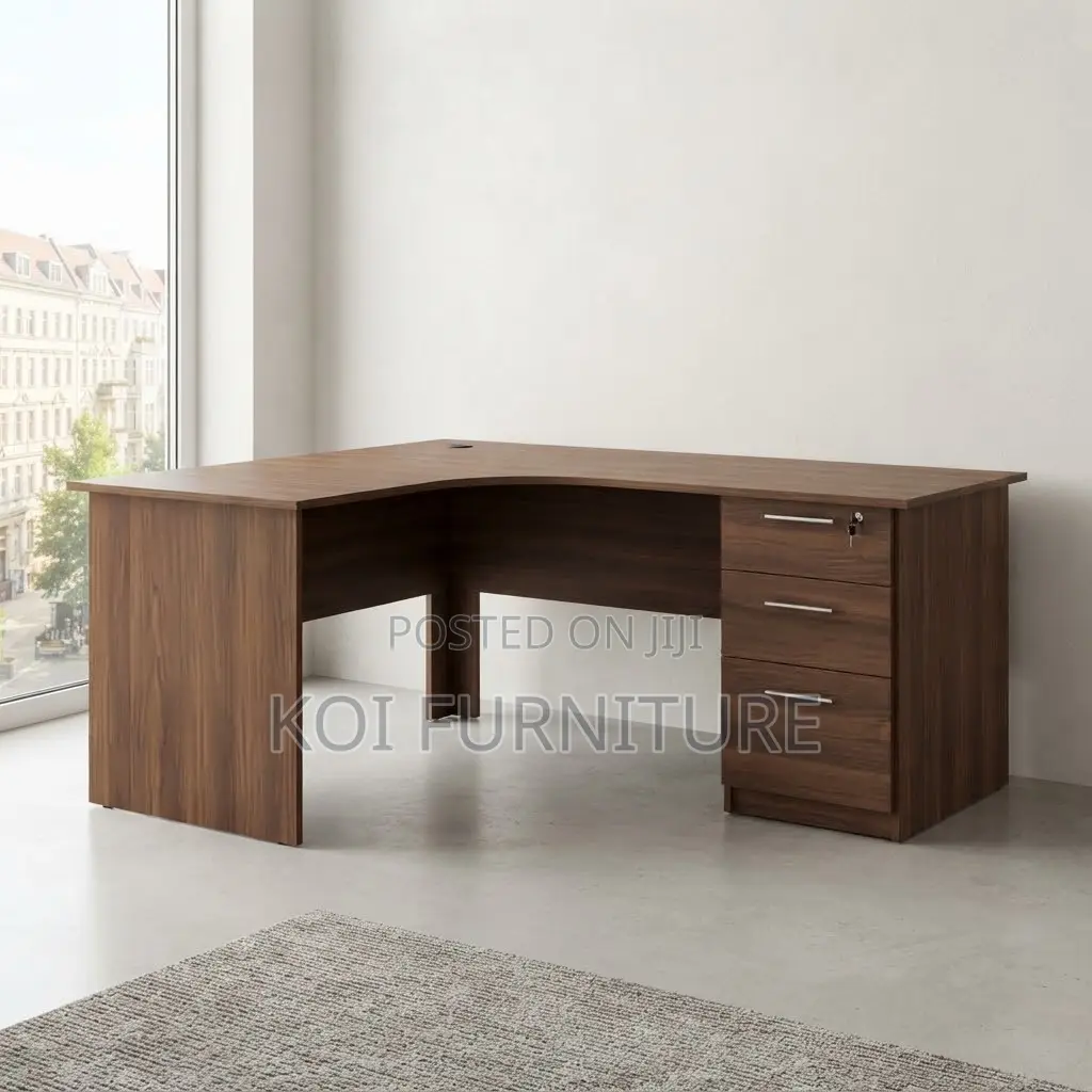 Office Desk; 1.2 Meters Home Office Round Lockable Desk