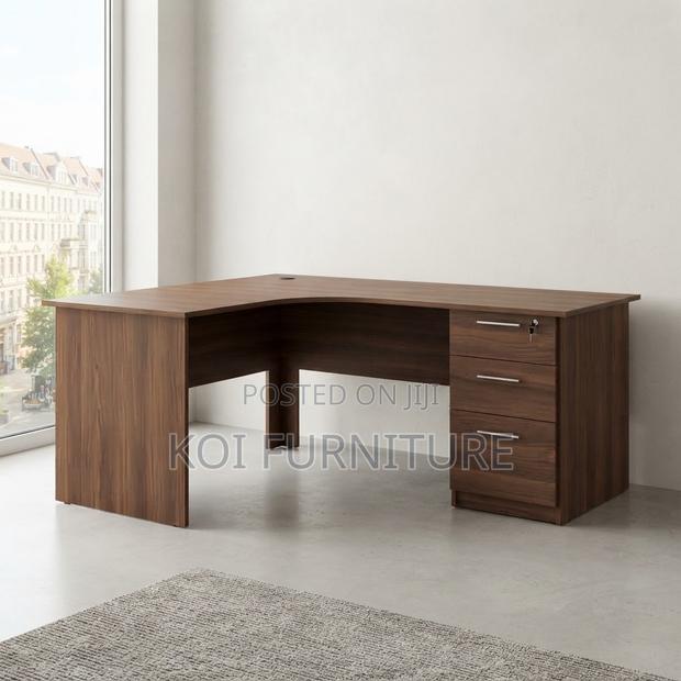 Office Desk; 1.2 Meters Home Office Round Lockable Desk - thumbnail 6