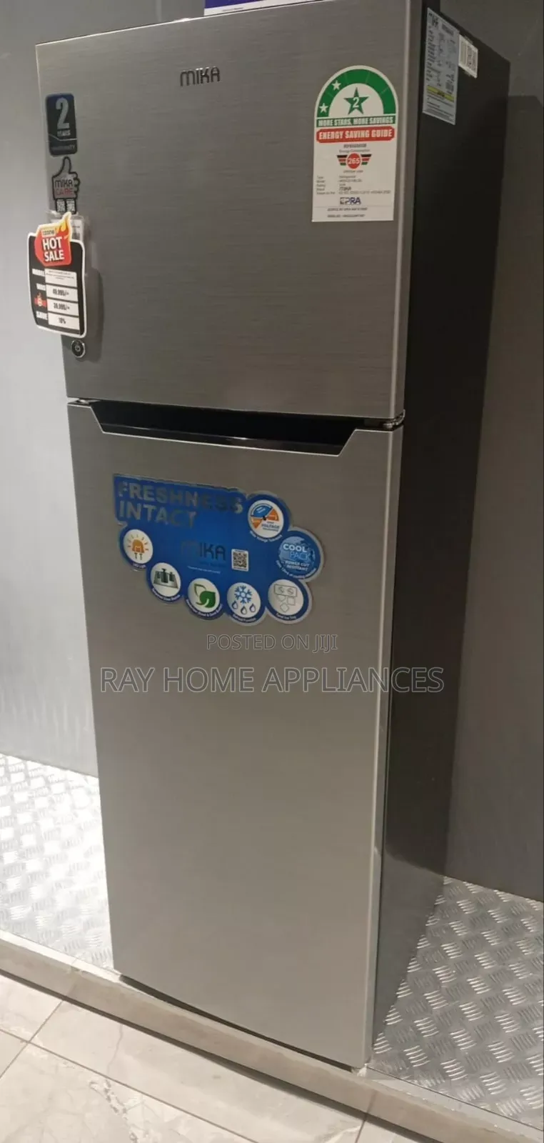 265litresMika Double Door Refrigerator