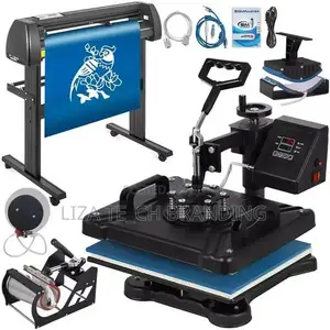 8-in-1 Multifunction Heat Press + 2ft Vinyl Cutter Plotter
