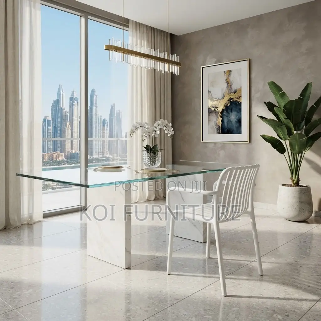 Dining Chairs; White Mid Backrest Home Dining Chairs With Armrests