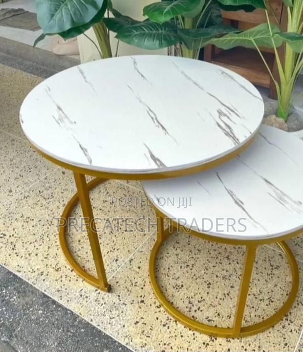 Modern White MDF Nesting Coffee Table - main view