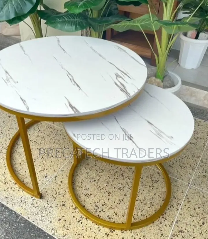 Modern White MDF Nesting Coffee Table