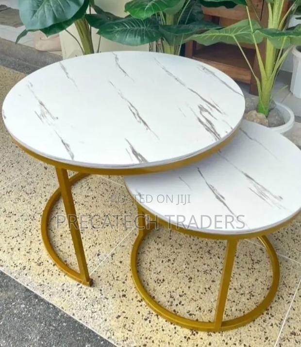 Elegant Marble Effect Coffee Table Set - main view