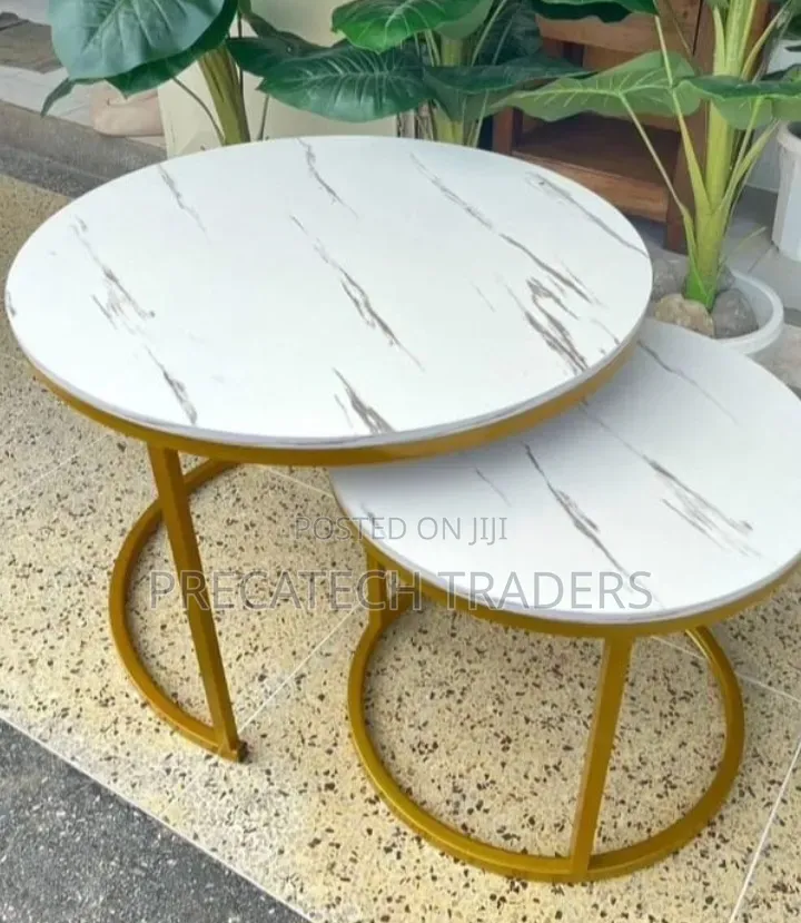 Elegant Marble Effect Coffee Table Set