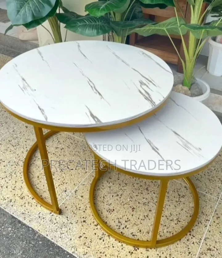 Elegant Marble Effect Coffee Table Set