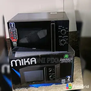 Mika Black 20L Manual Microwave for Home Kitchen Use