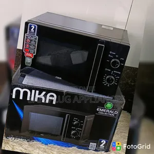 Mika Black 20L Manual Microwave for Home Kitchen Use