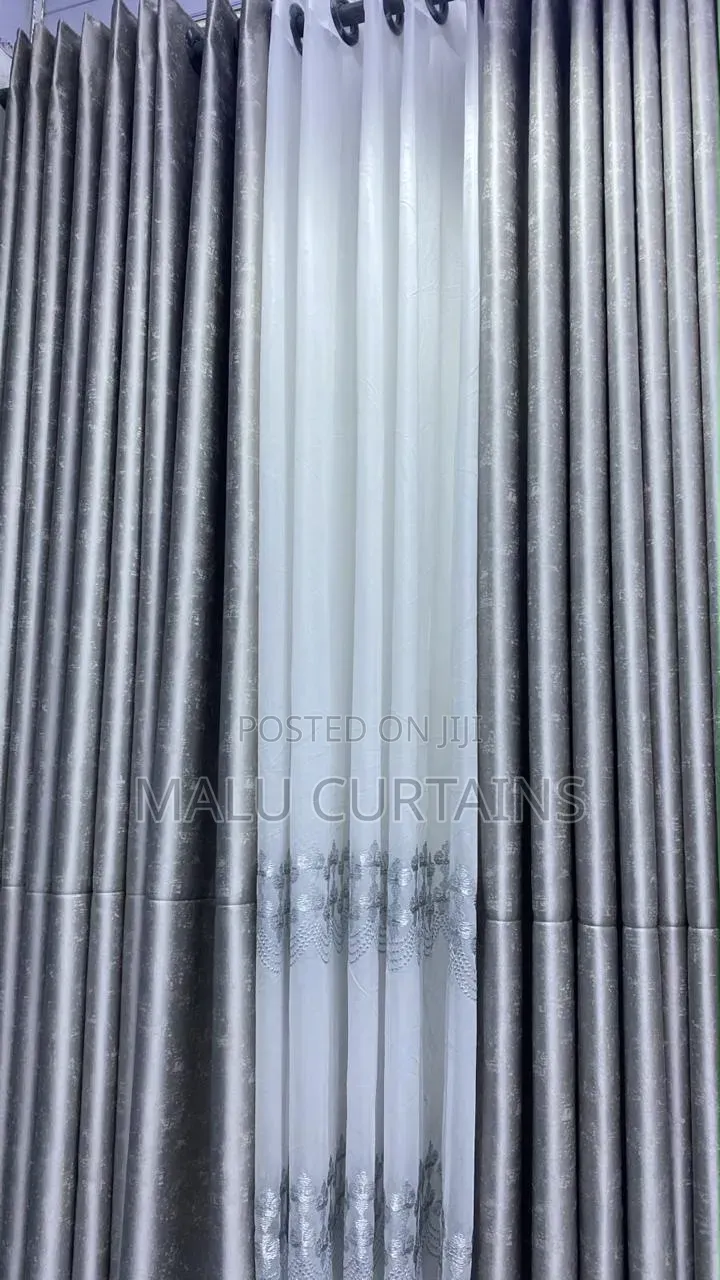 Silver Grey Shimmer Curtain