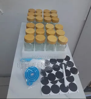 Spice Jar Set Package Includes,120 Ml Glass Jars With Bamboo Lid