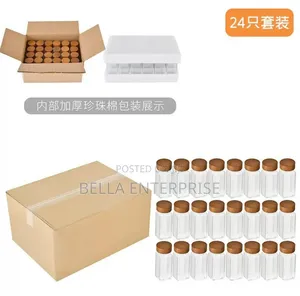 Spice Jar Set Package Includes,120 Ml Glass Jars With Bamboo Lid