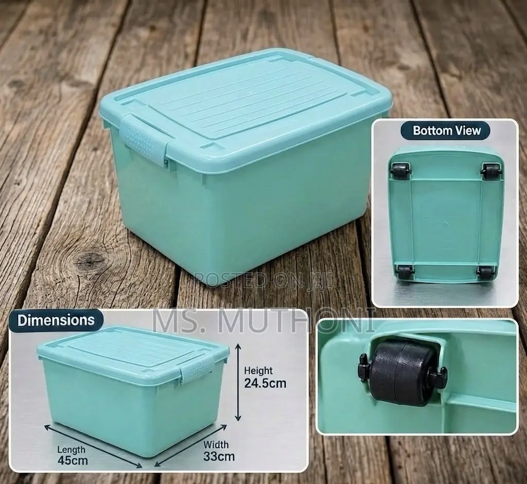 Mobile Heavy-Duty Plastic Toy Organizer Box