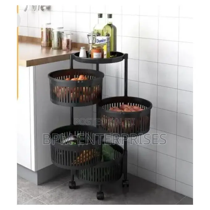 360* Degrees - Rotatable Fruit and Spices 4 Tier Rack Stand