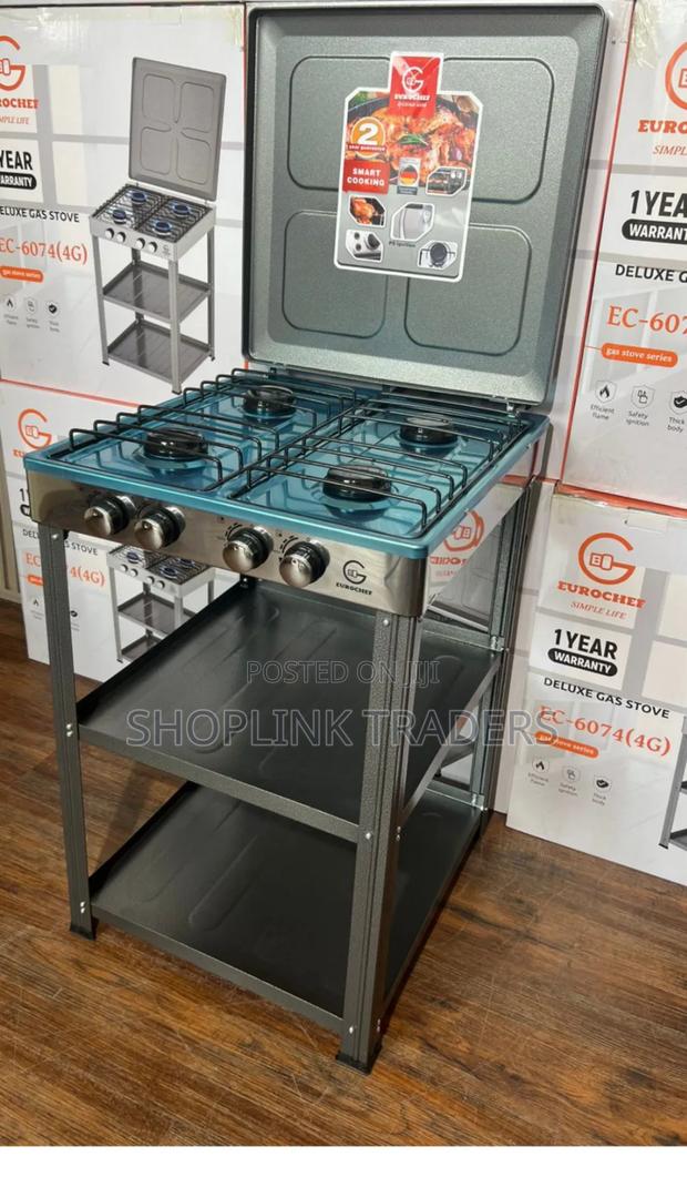 Eurochef Full Gas Standing Cooker With Shelves