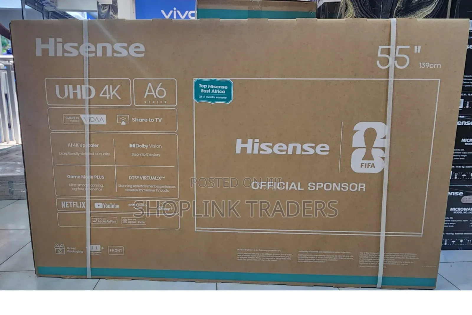 Hisense 55"inches Uhd A6 Smart Frameless