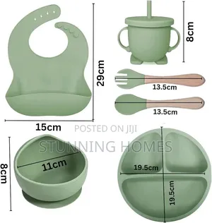 Kids Silicone Suction Feeding Plates Set
