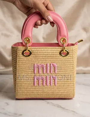 Min Min Mini Jute Handheld Bag