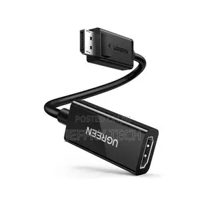 Ugreen DisplayPort to HDMI Adapter- 60Hz Male to Female, Black (1YR