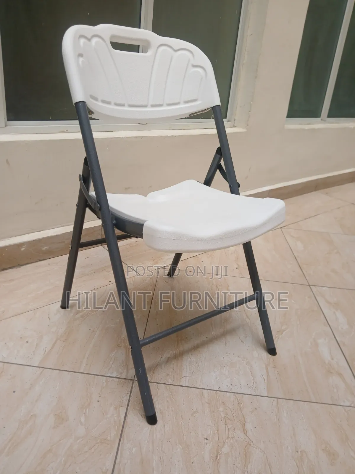 Multipurpose Heavy-Duty Foldable Plastic Chair With Steel Frame