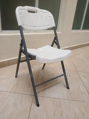 Multipurpose Heavy-Duty Foldable Plastic Chair With Steel Frame