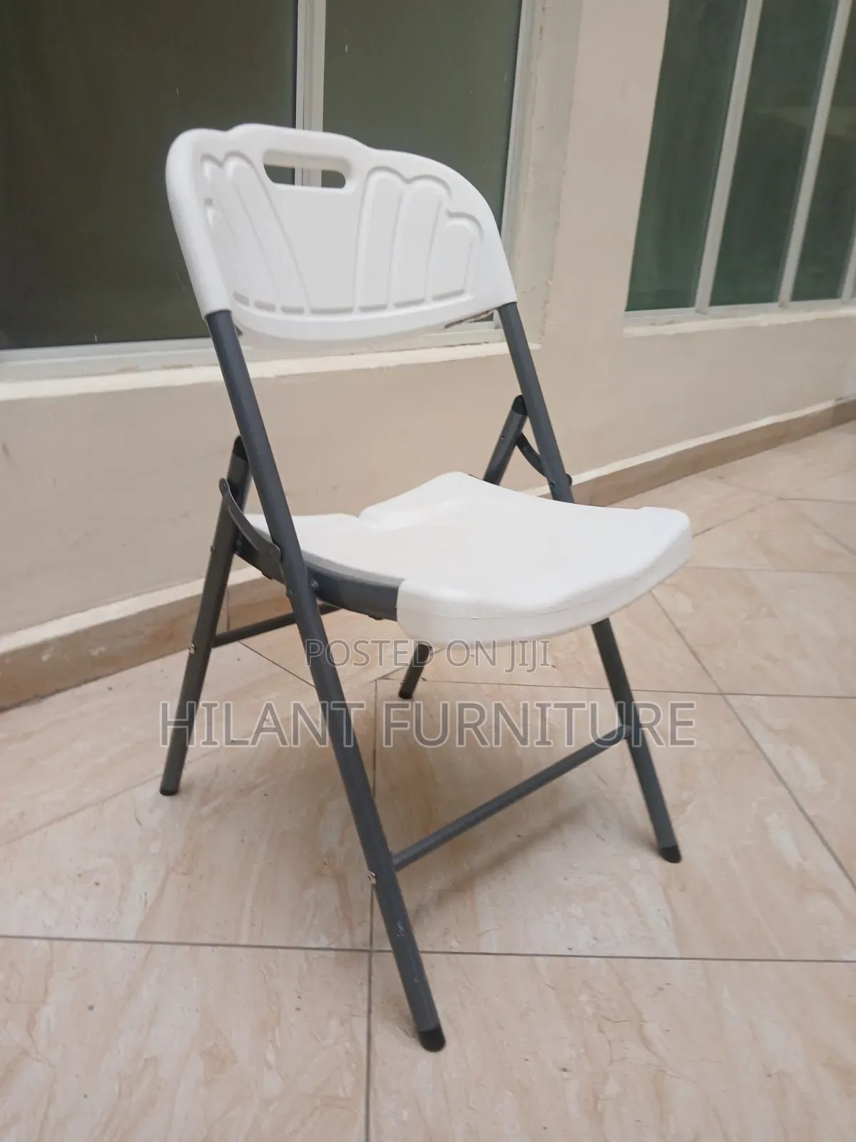Multipurpose Heavy-Duty Foldable Plastic Chair With Steel Frame