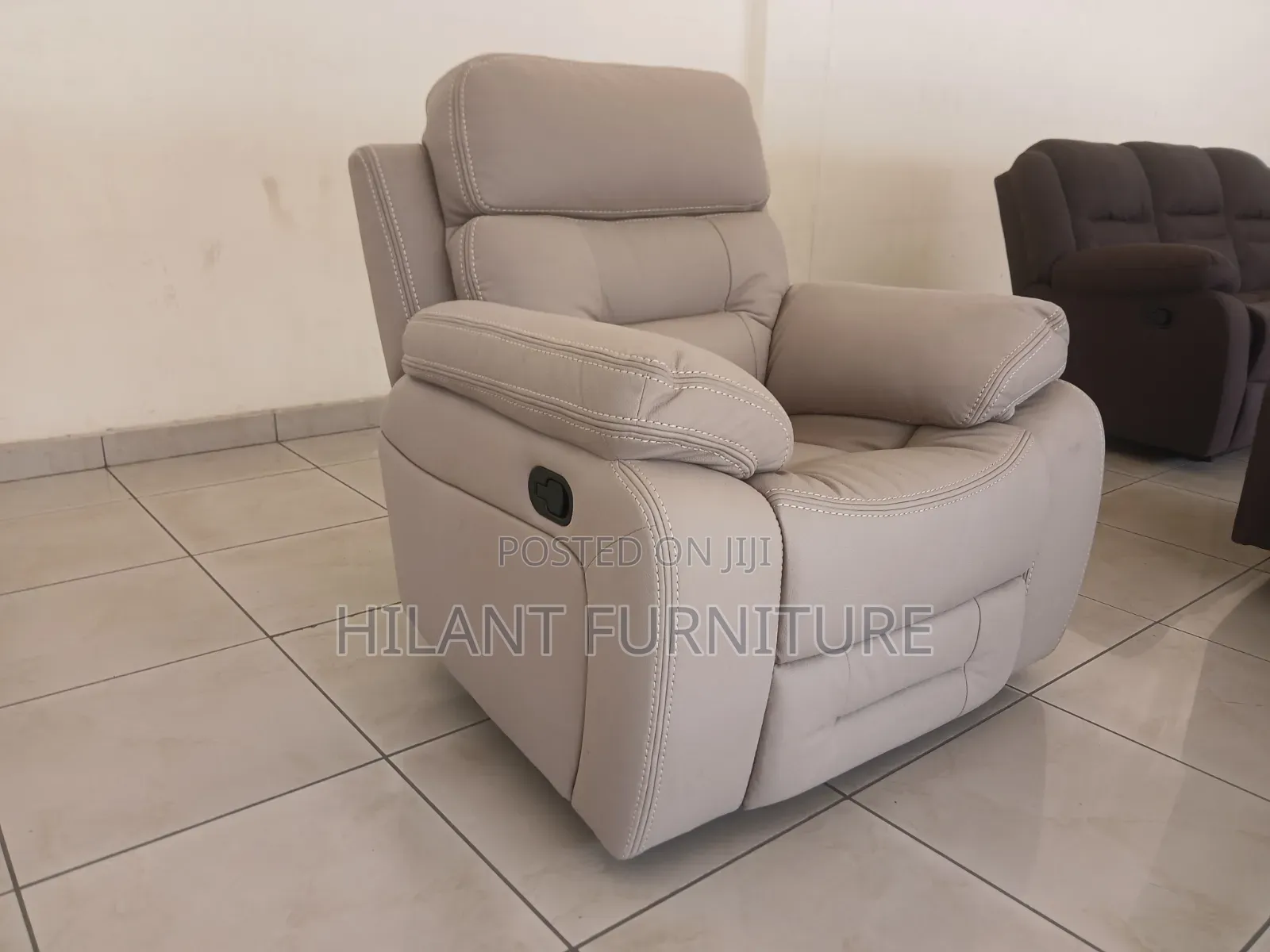 Luxury Fabric 1-Seater Recliner Sofa