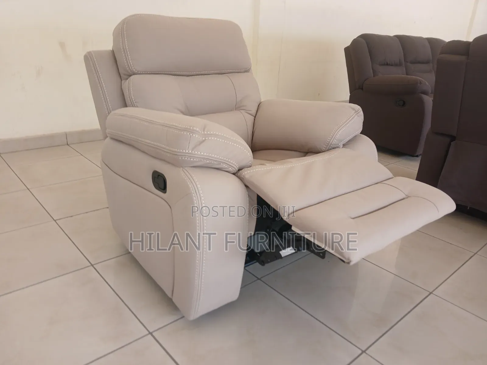 Luxury Fabric 1-Seater Recliner Sofa