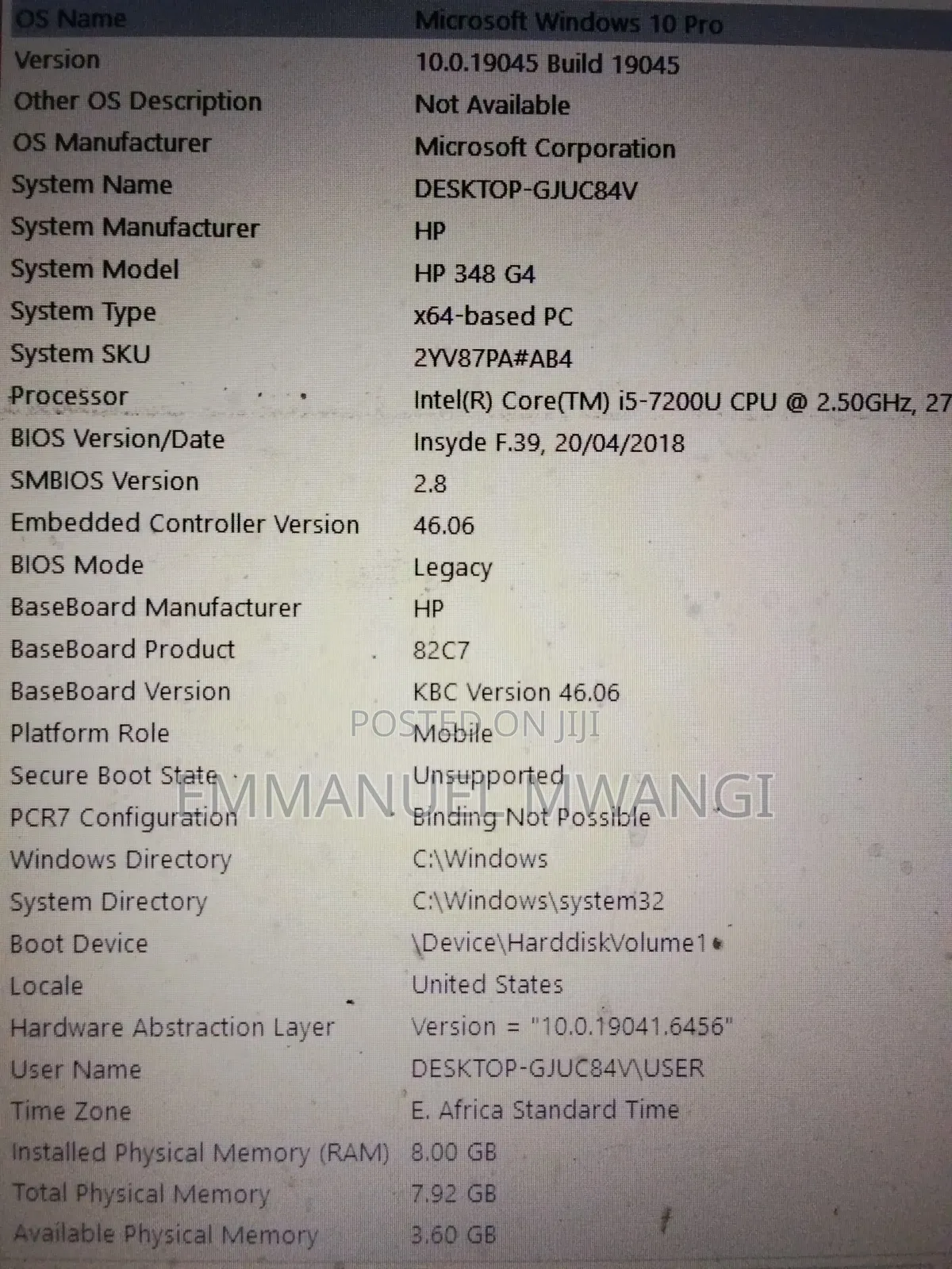 Laptop HP 348 G4 8GB Intel Core i5 HDD 512GB