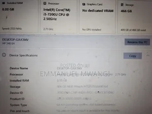 Laptop HP 348 G4 8GB Intel Core i5 HDD 512GB