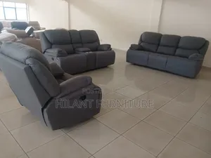 Grey Prestige 6-Seater Recliner Sofa Set
