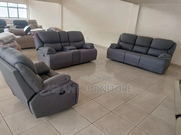 Grey Prestige 6-Seater Recliner Sofa Set