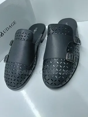 Men's Deaudage Double Monk Strap Leather Mules – Sizes 39 to 45
