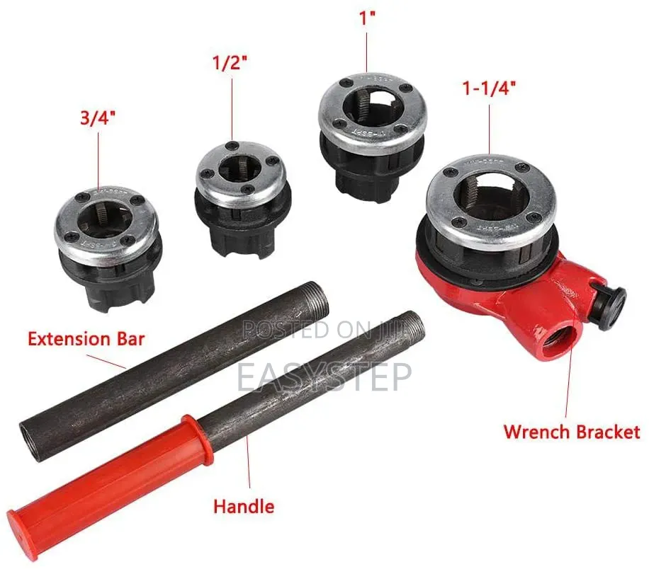 Heavy Duty Manual Pipe Threading Tool Kit(Die Stock)