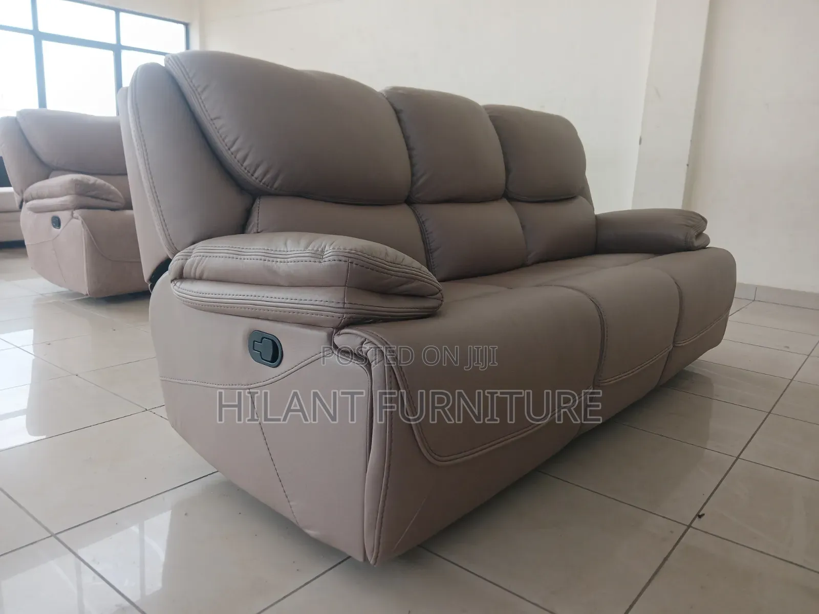 Soft Fabric 3-Seater Reclining Sofa