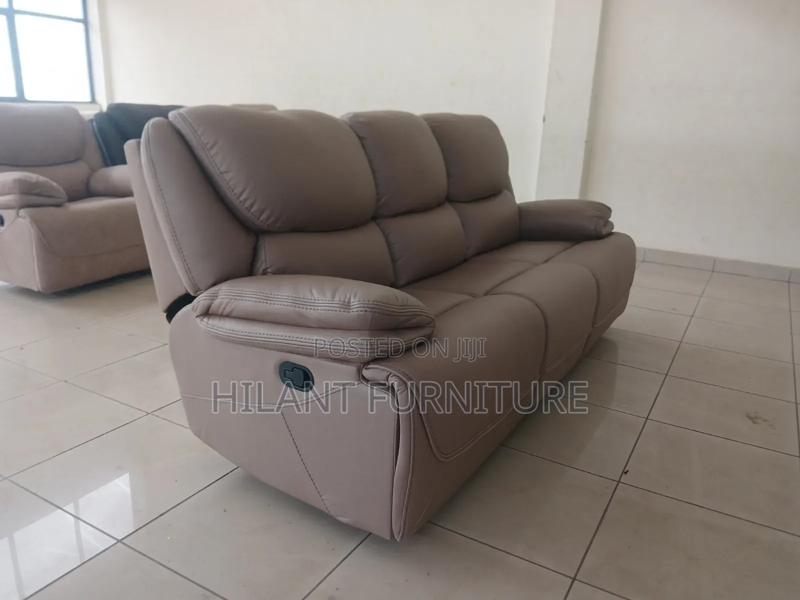 Soft Fabric 3-Seater Reclining Sofa