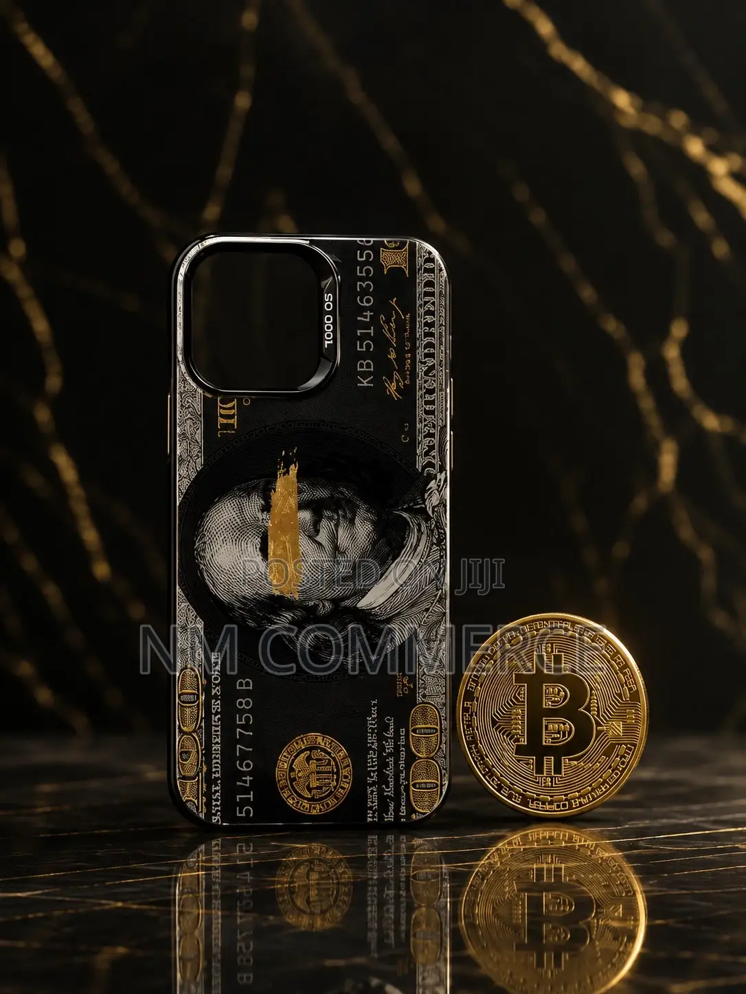Luxury Black Gold Money Design Phone Case | Premium Style